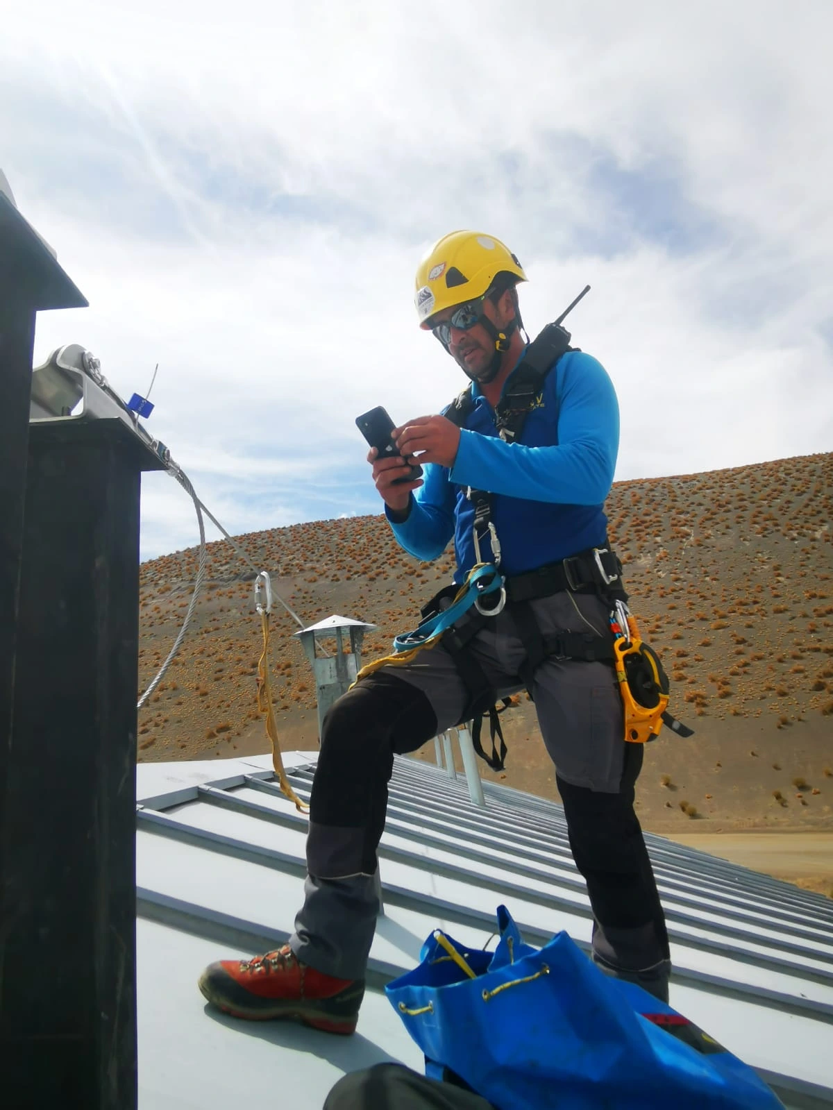 Trabajo en altura física industrial